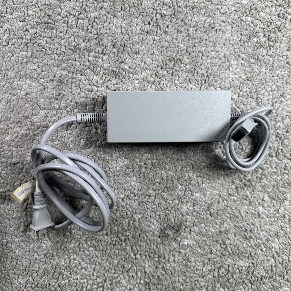 Nintendo Wii AC Adapter OEM RVL-002 Grey Power Supply Cord Genuine Console Cable
